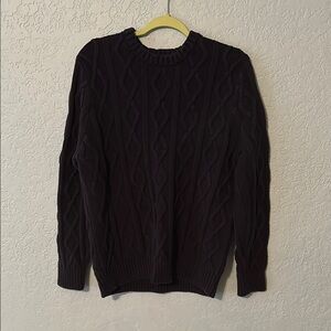 Classic Navy Cable Knit Sweater